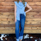 The Ruffled Cowgirl Blouse *Light Blue