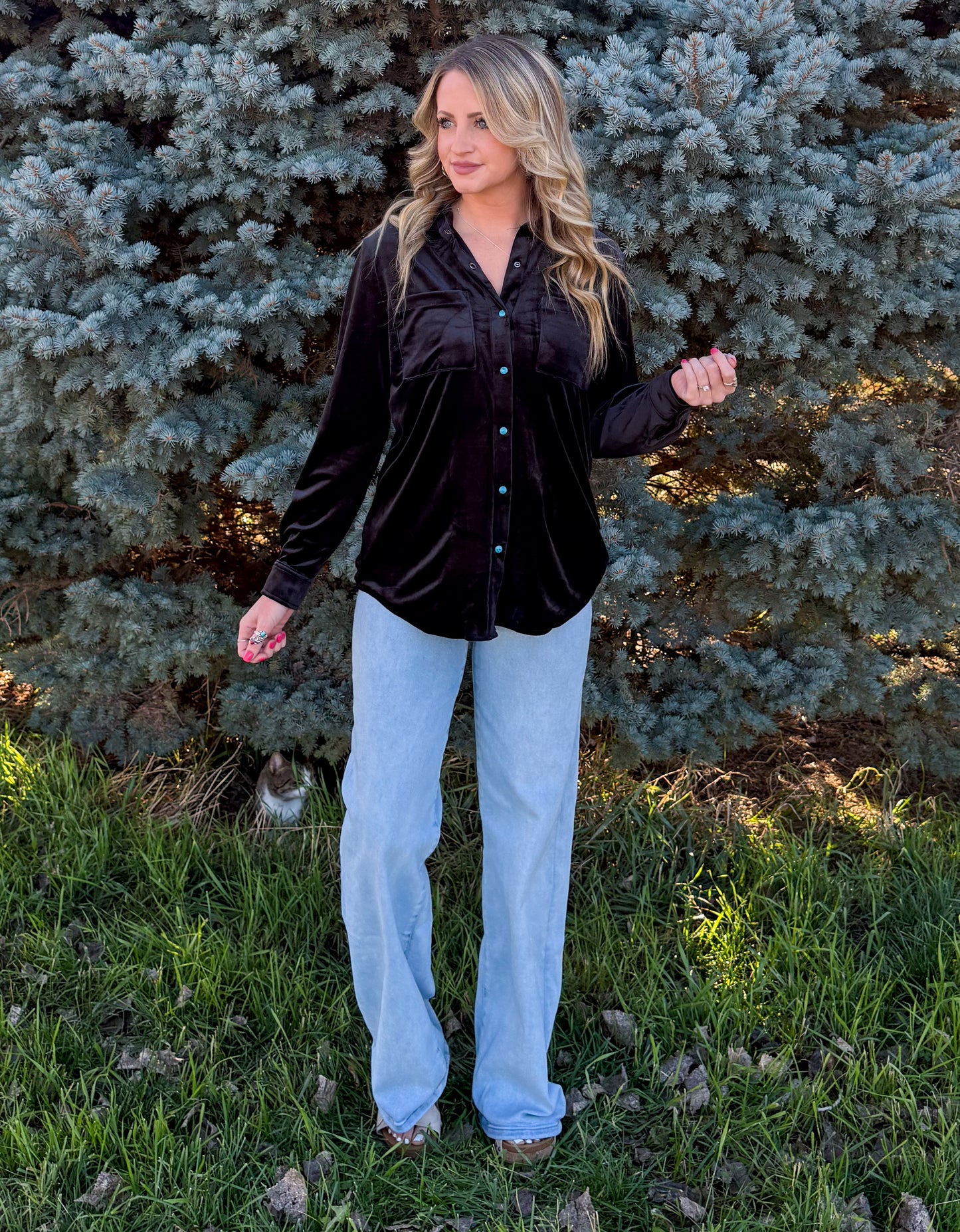 Velvet Moves Top *Midnight