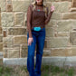 Lariat Lace Mesh Top *Chocolate