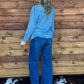 Rowdy Ruffles Denim Top *Light Wash