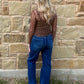 Lariat Lace Mesh Top *Chocolate