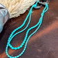 50” 2 Strand Turquoise Necklace