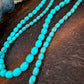 50” 2 Strand Turquoise Necklace