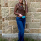 Lariat Lace Mesh Top *Chocolate