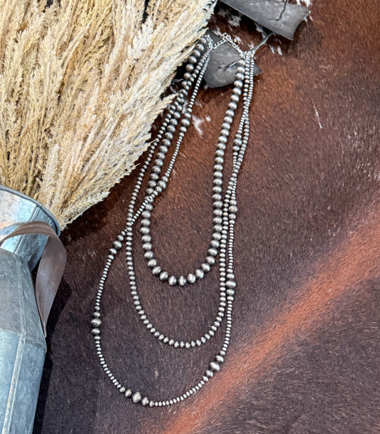 36” 3 Strand Navajo Necklace