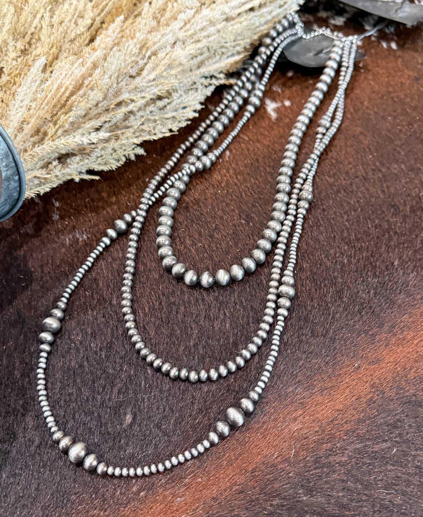 36” 3 Strand Navajo Necklace