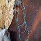 36” 3 Strand Navajo Pearl & Turquoise Necklace