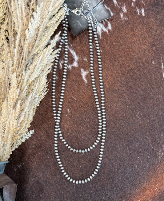 24” 2 Strand Navajo Pearl Necklace