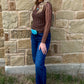 Lariat Lace Mesh Top *Chocolate