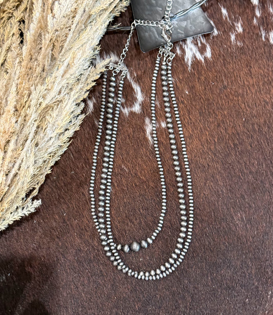 18” 3 Strand Navajo Pearl Necklace