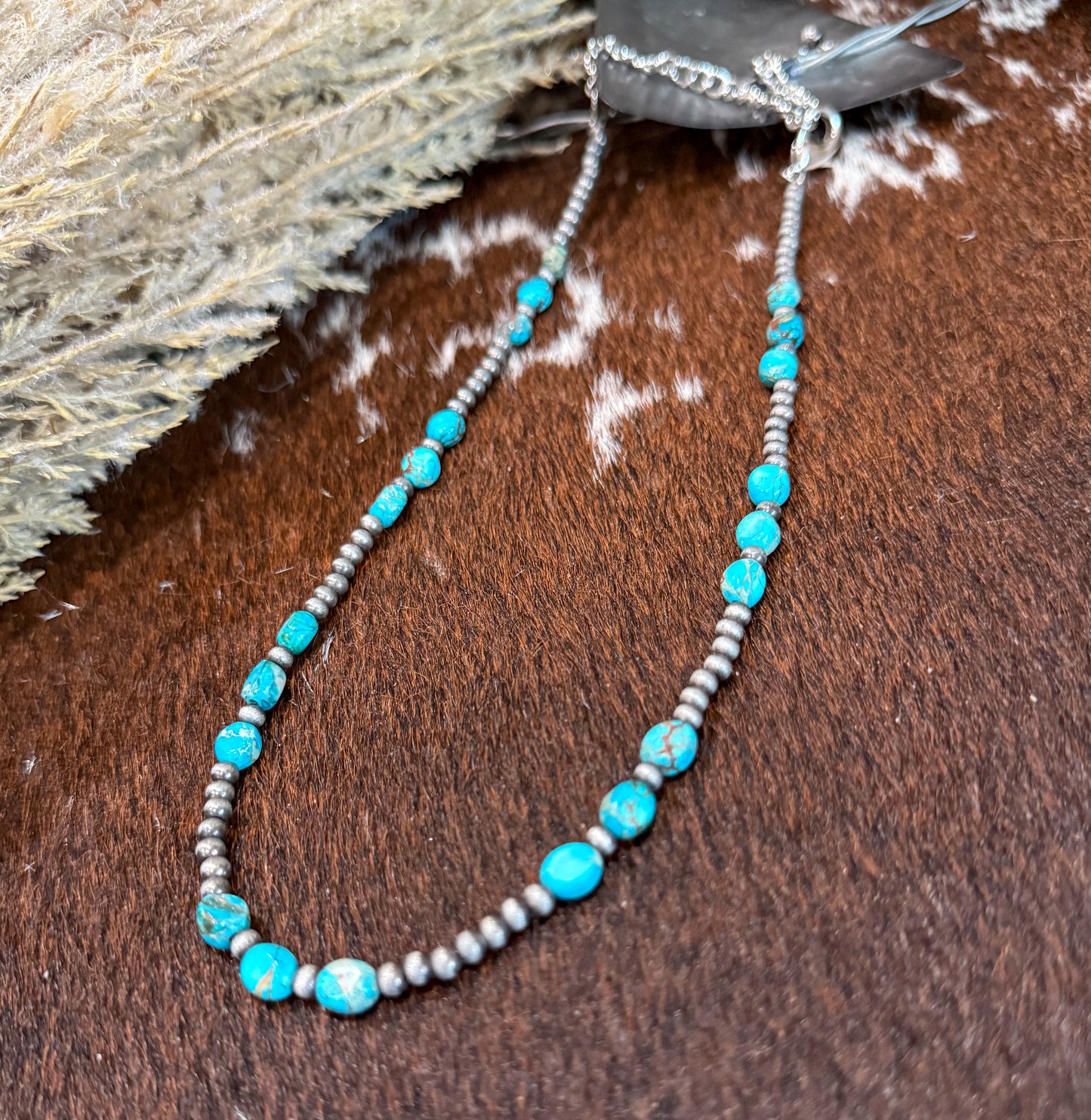 16” Navajo & Turquoise Necklace