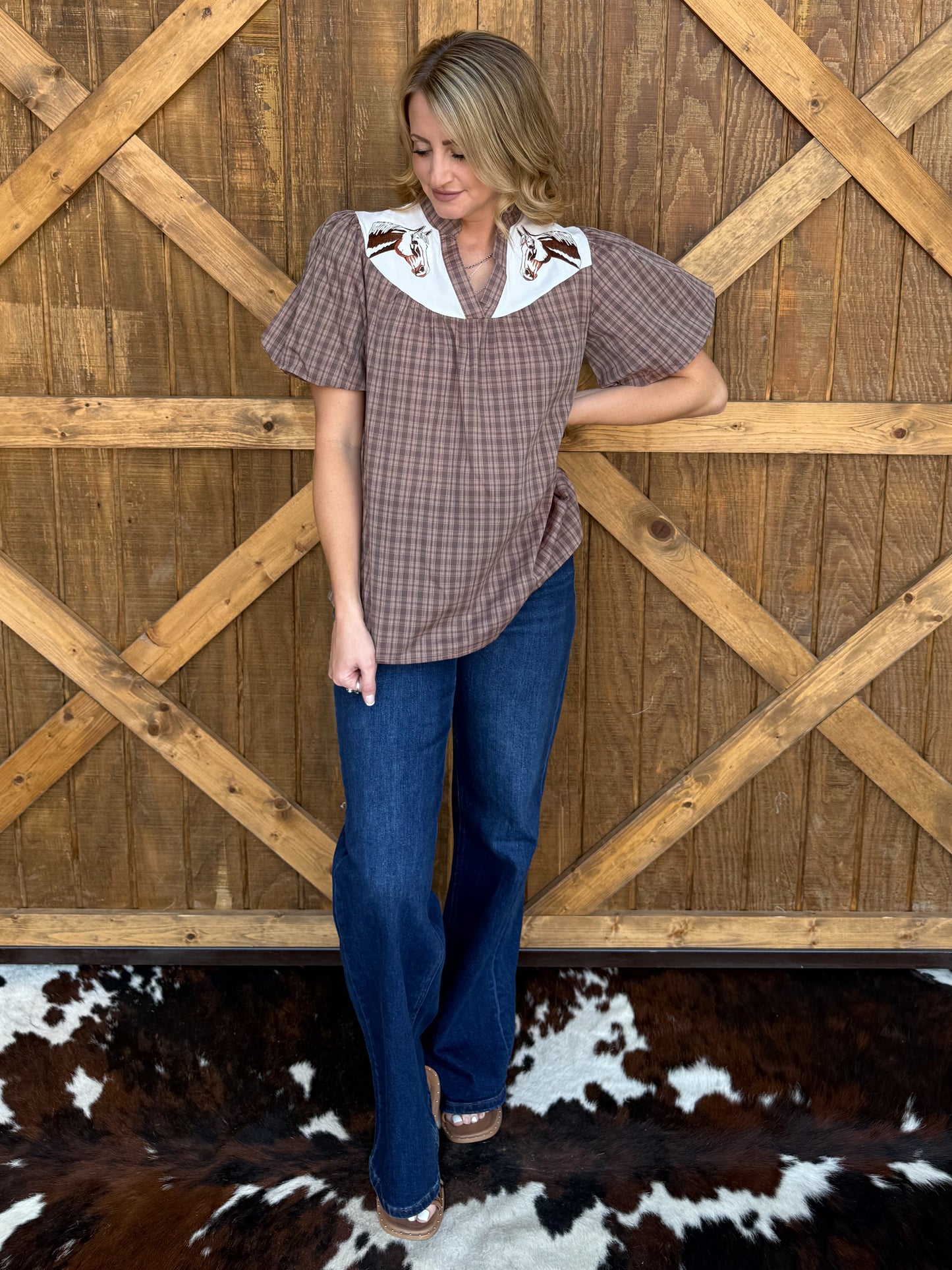 Vintage Horses Blouse