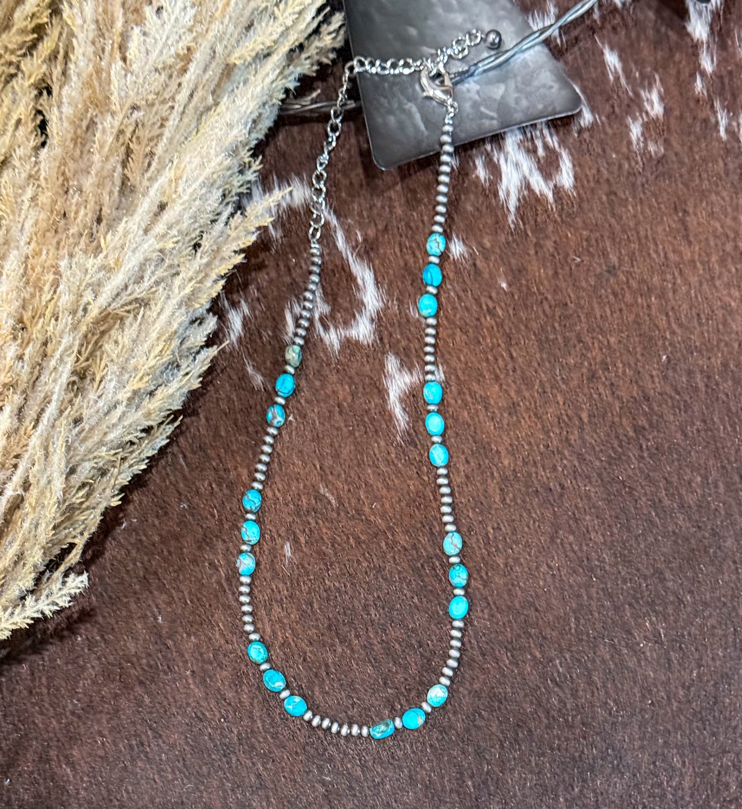 16” Navajo & Turquoise Necklace