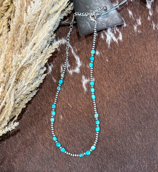 16” Navajo & Turquoise Necklace