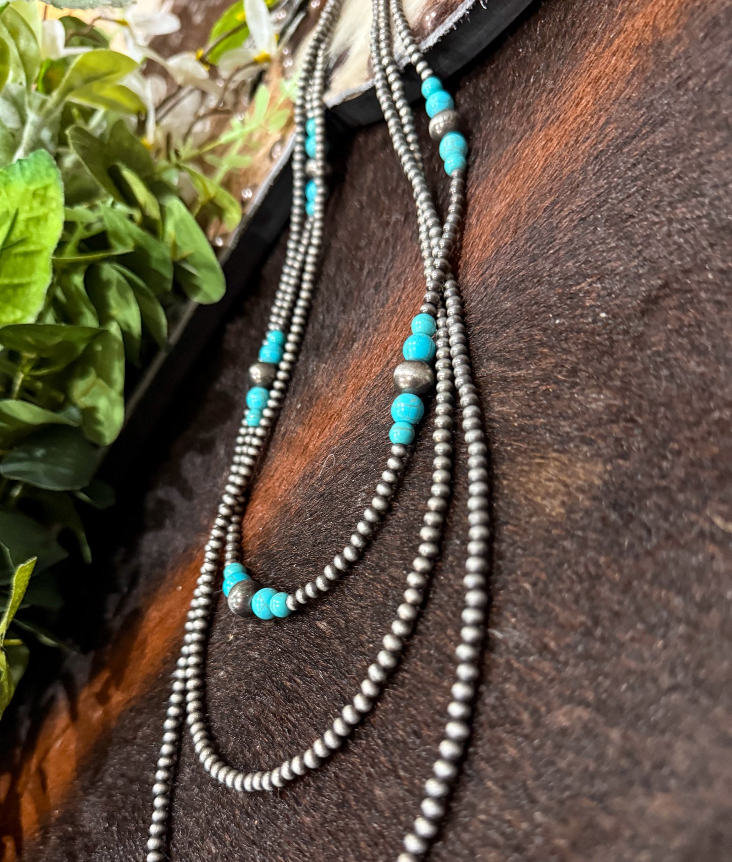 30” 3 Strand Navajo Pearl Necklace