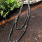 66” Black & Silver Beaded Necklace