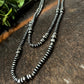 66” Black & Silver Beaded Necklace