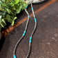 40” Silver Disc & Turquoise Necklace