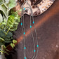 66” Silver Disc & Turquoise Necklace