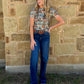 Floral Buckaroo Mesh Top