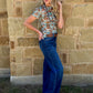 Floral Buckaroo Mesh Top