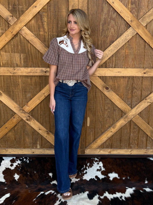 Vintage Horses Blouse