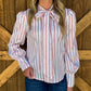Miranda Striped Blouse *Mauve