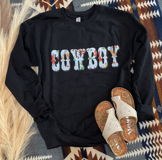 Cowboy Print Sweatshirt