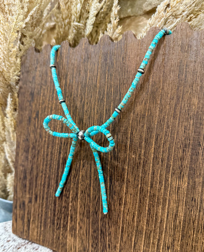 Bow Turquoise Necklace