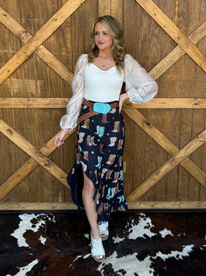 The Boots Ruffled Skirt