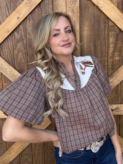 Vintage Horses Blouse