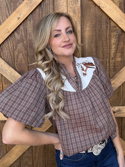 Vintage Horses Blouse