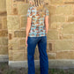 Floral Buckaroo Mesh Top
