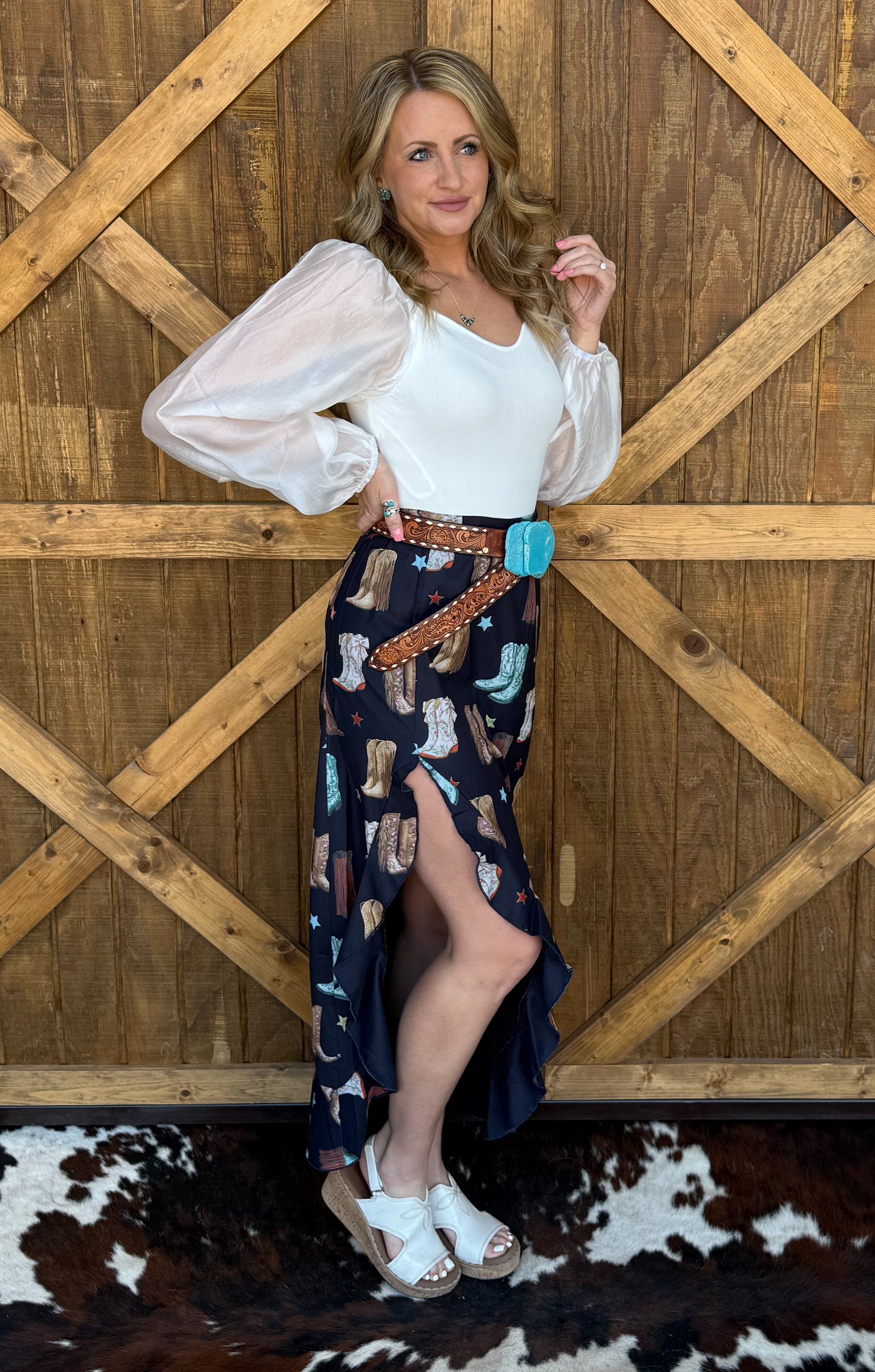 The Boots Ruffled Skirt