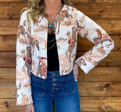 Cowgirl Sunset Quilted Jacket