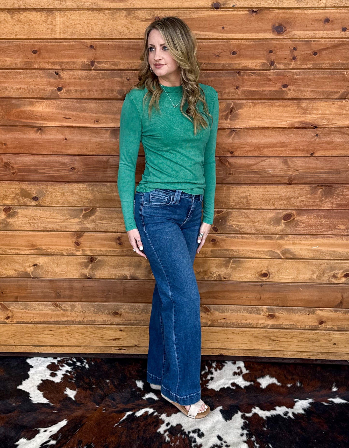 Green Acres Ribbed Long Sleeve