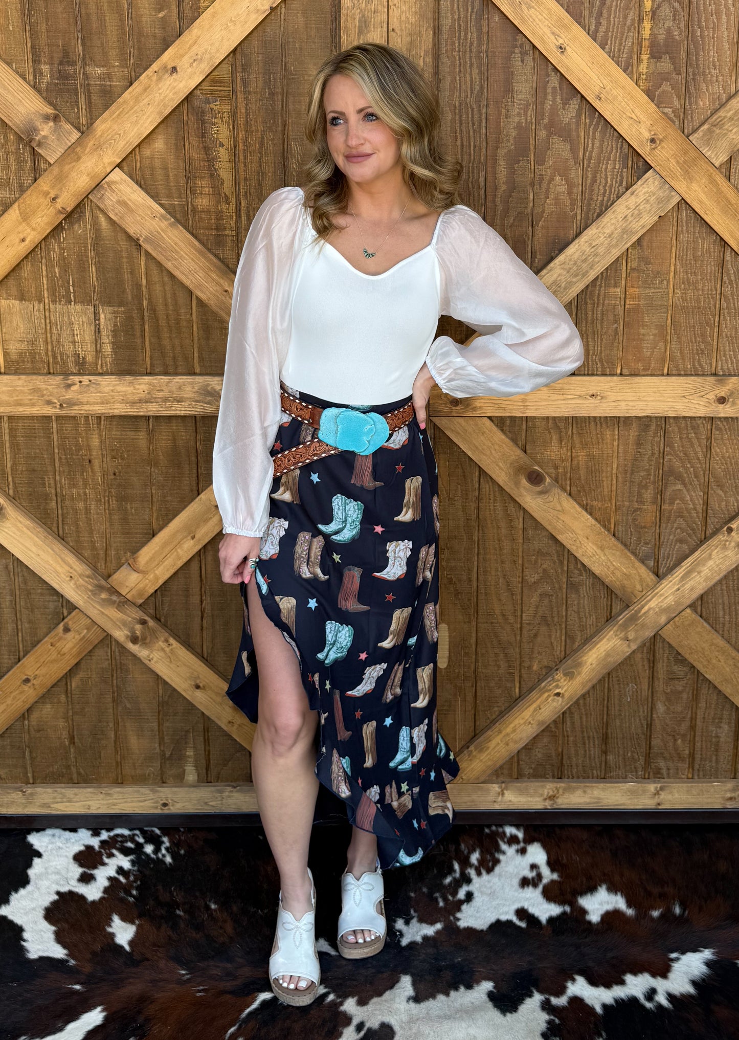 The Boots Ruffled Skirt