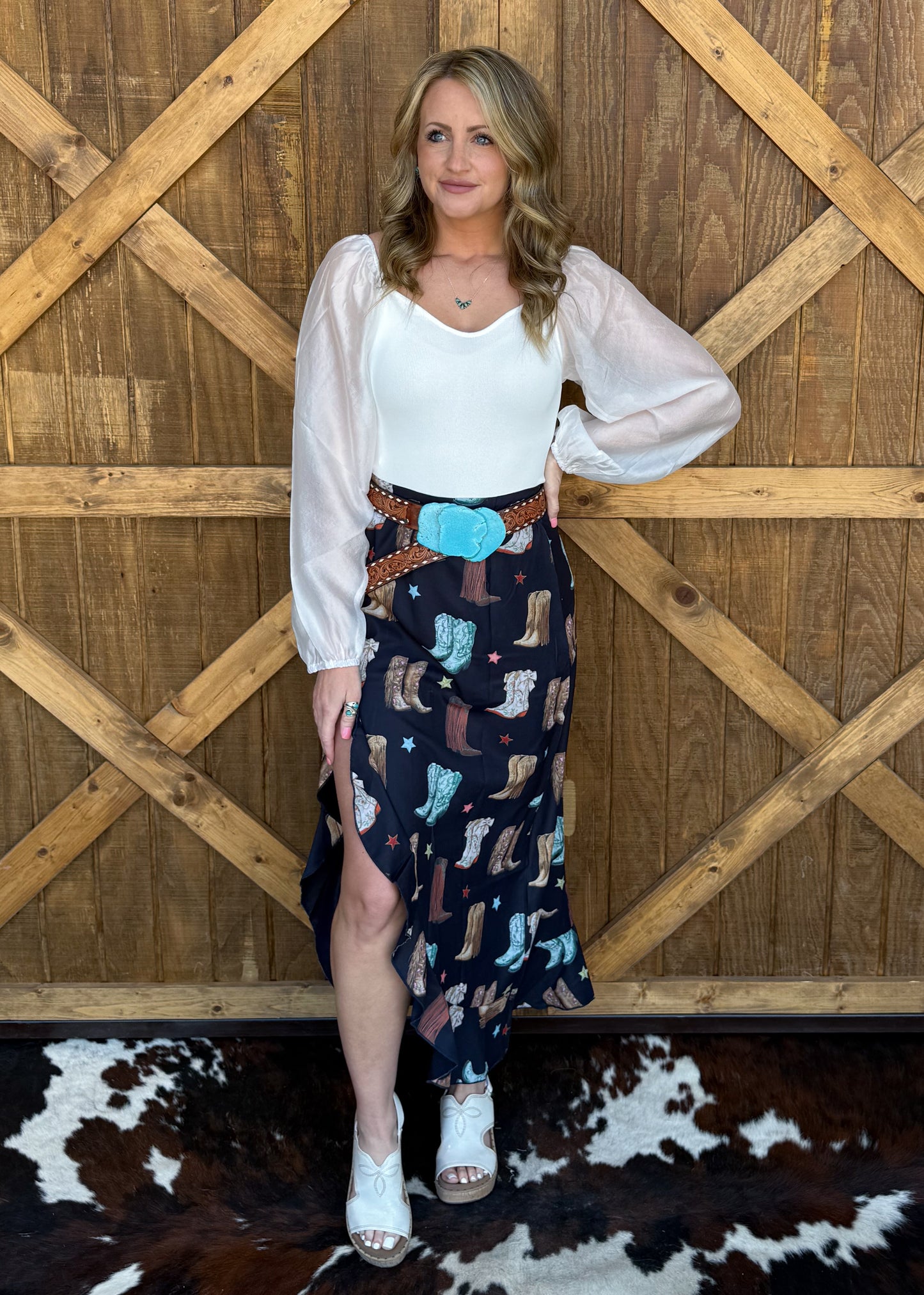 The Boots Ruffled Skirt