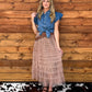 Rodeo Queen Ruffled Maxi Skirt