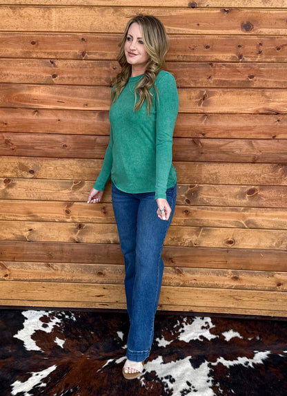 Green Acres Ribbed Long Sleeve
