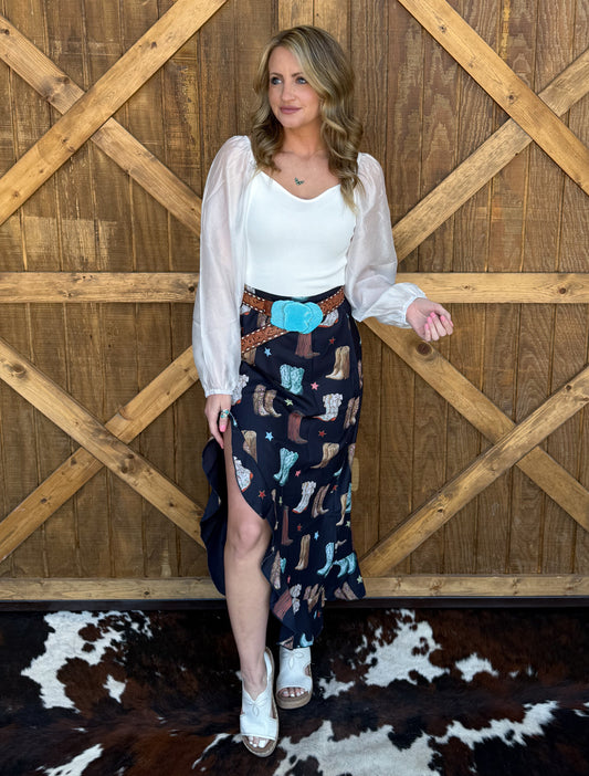 The Boots Ruffled Skirt
