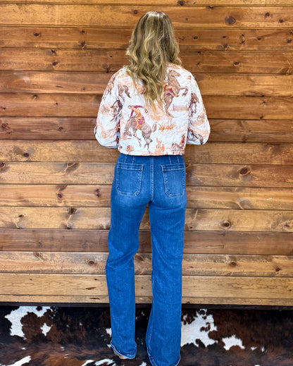 Cowgirl Sunset Quilted Jacket