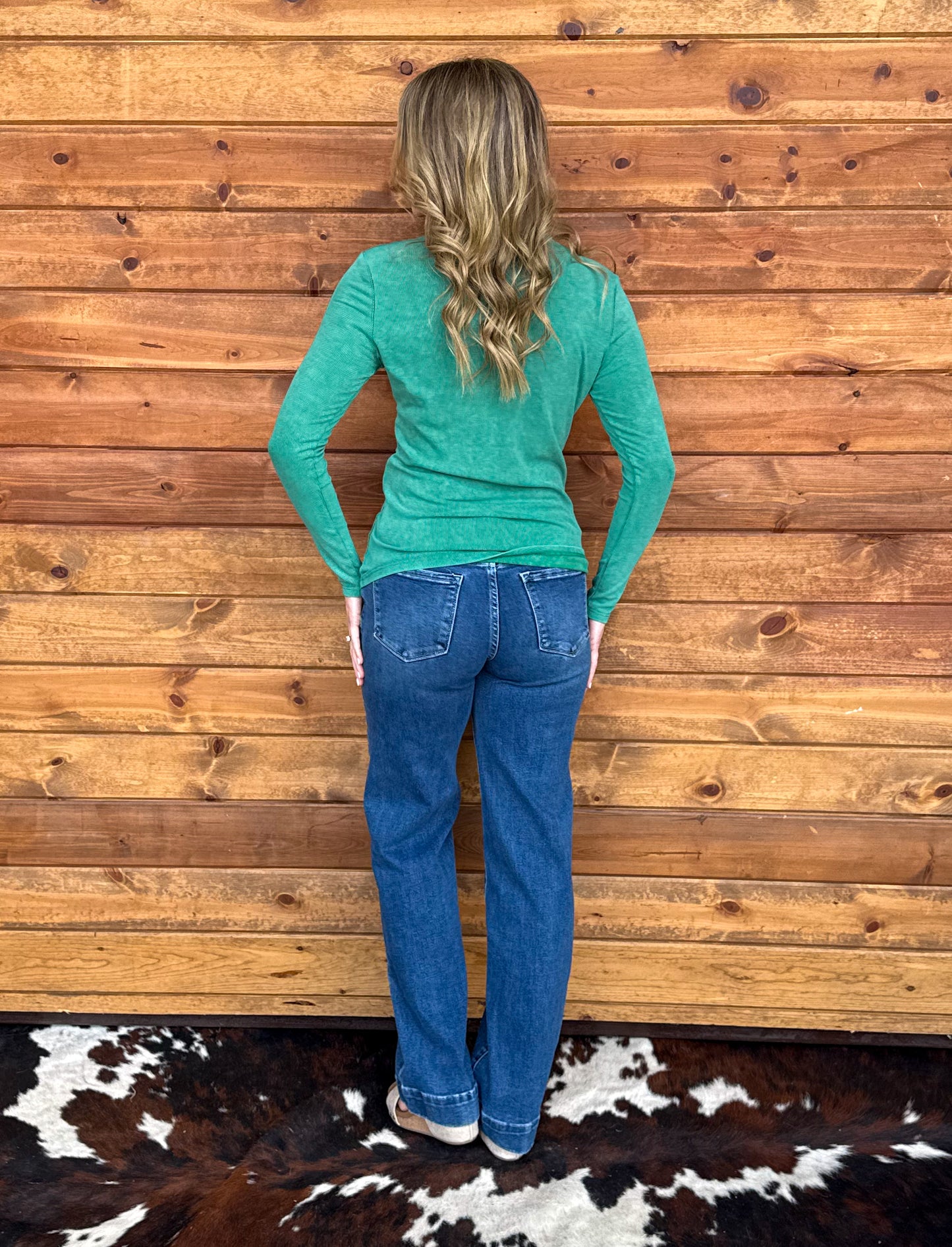 Green Acres Ribbed Long Sleeve
