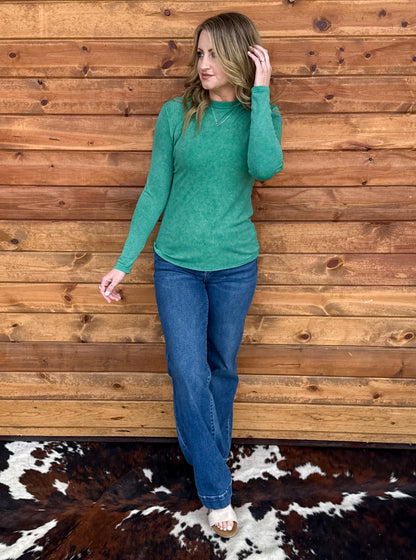 Green Acres Ribbed Long Sleeve