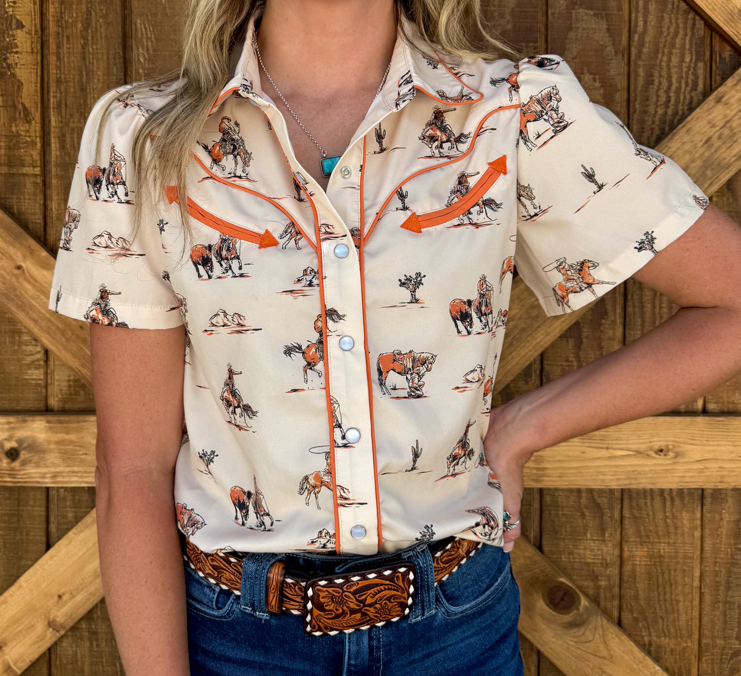 Western Things Pearl Snap Top
