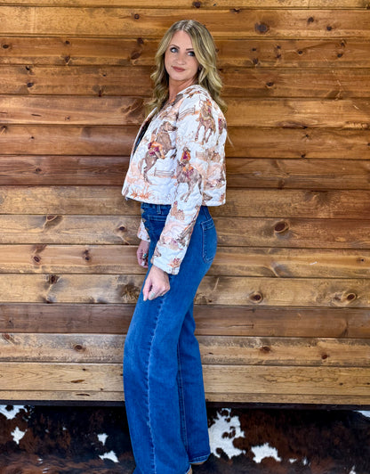 Cowgirl Sunset Quilted Jacket