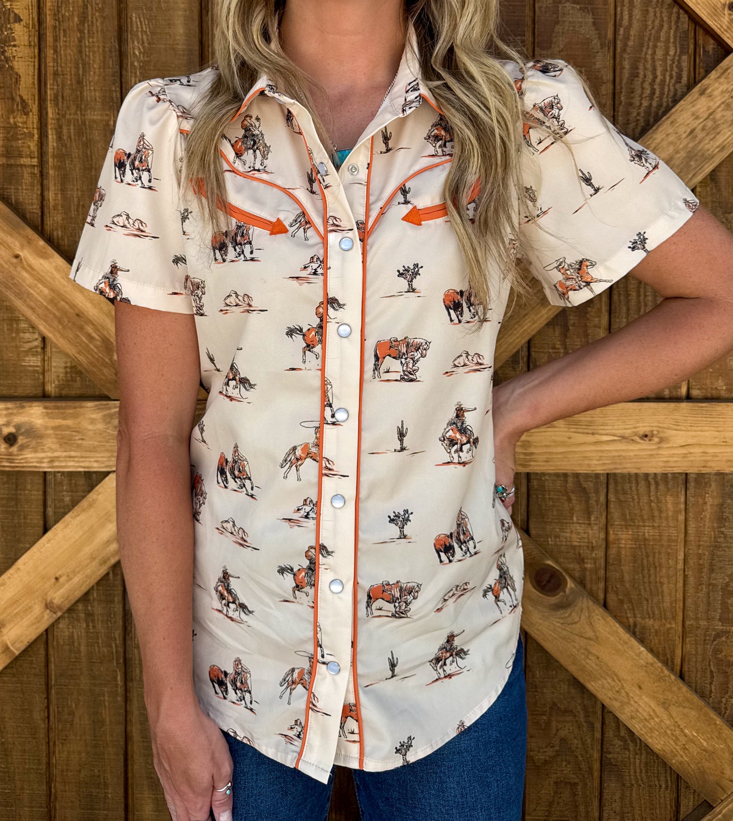 Western Things Pearl Snap Top