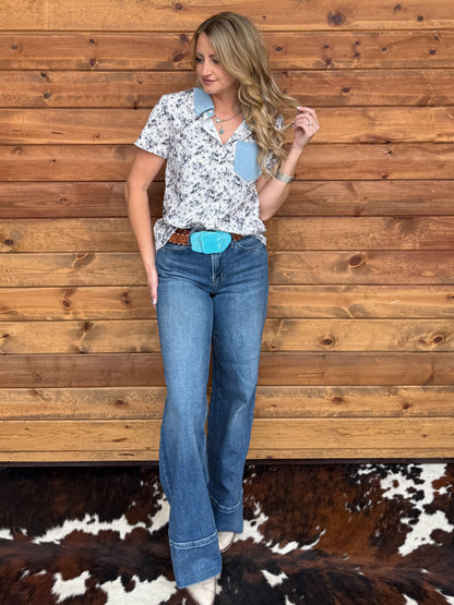 Denim & Cowboy Pearl Snap