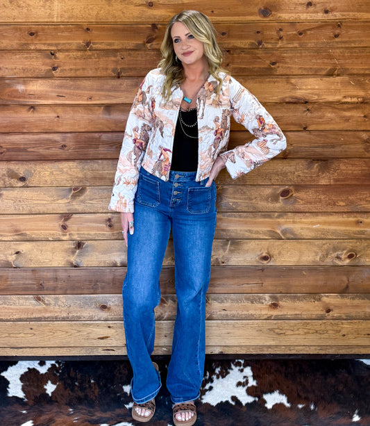Cowgirl Sunset Quilted Jacket