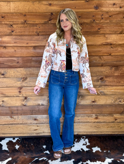 Cowgirl Sunset Quilted Jacket